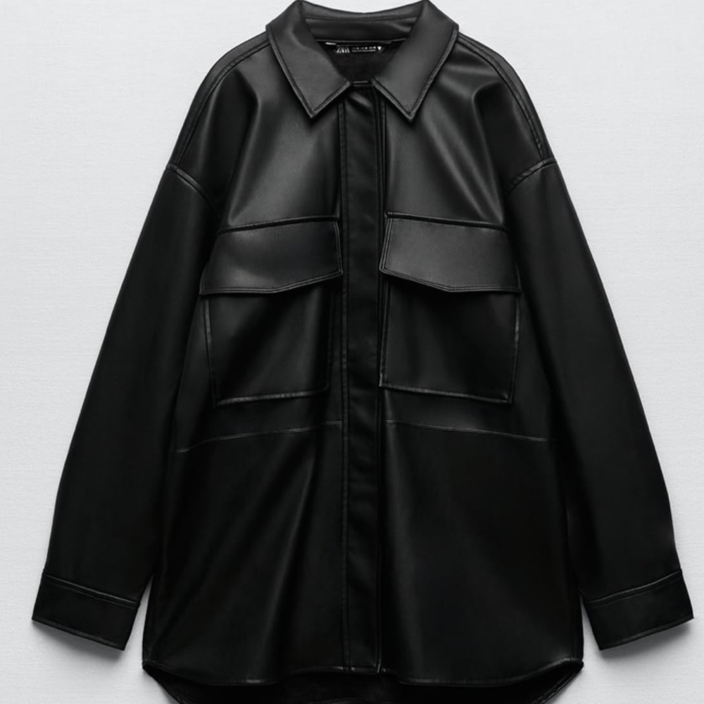 Zara Woman’s Leather Overshirt